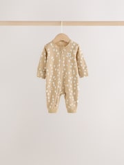 Brown Animal Print Two-Way Zip Baby Sleepsuits 4 Pack (0mths-3yrs) - Image 2 of 10