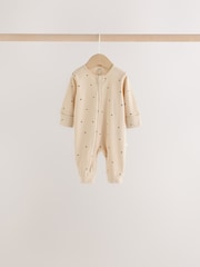 Brown Animal Print Two-Way Zip Baby Sleepsuits 4 Pack (0mths-3yrs) - Image 3 of 10