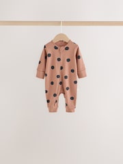 Brown Animal Print Two-Way Zip Baby Sleepsuits 4 Pack (0mths-3yrs) - Image 4 of 10