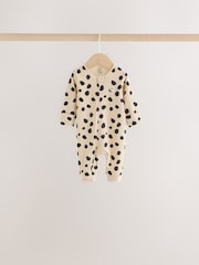 Brown Animal Print Two-Way Zip Baby Sleepsuits 4 Pack (0mths-3yrs) - Image 5 of 10