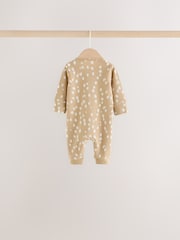 Brown Animal Print Two-Way Zip Baby Sleepsuits 4 Pack (0mths-3yrs) - Image 7 of 10