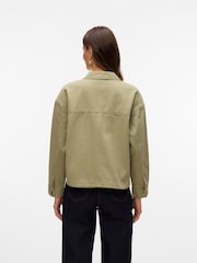 VERO MODA Green Long Sleeve Denim Shacket - Image 3 of 6