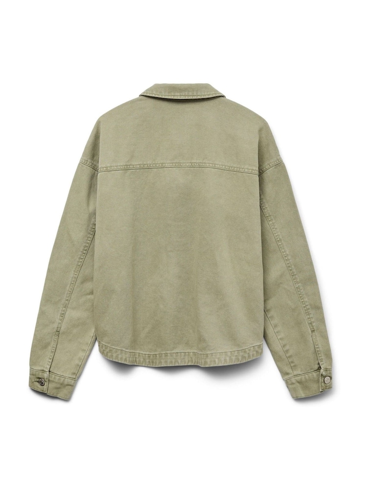 zelena - VERO MODA denim Debelejša srajca z dolgimi rokavi - Slika 8 iz 8