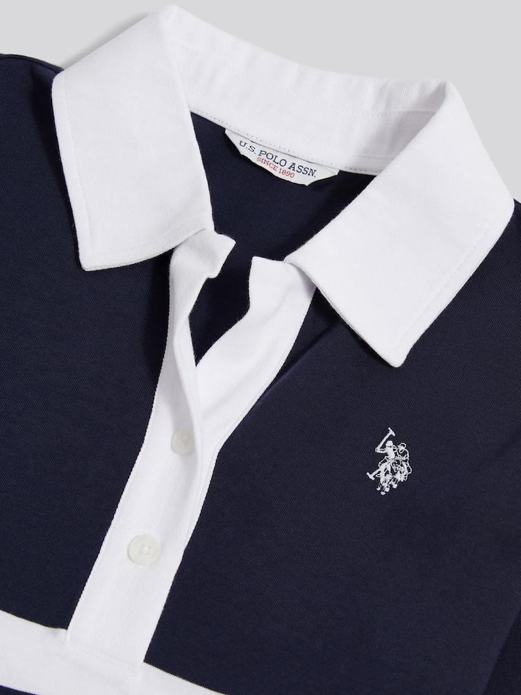 U.S. Polo Assn. Pink Block Colour Rugby Top - Image 8 of 8 U.S. Polo Assn. Pink Block Colour Rugby Top - Image 8 of 8