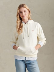 U.S. Polo Assn. Cream Double Horsemen Logo Hoodie - Image 1 of 9