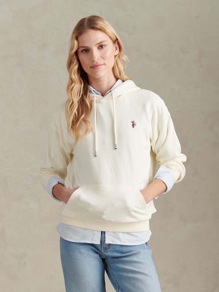 U.S. Polo Assn. Cream Double Horsemen Logo Hoodie - Image 1 of 9