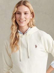 U.S. Polo Assn. Cream Double Horsemen Logo Hoodie - Image 3 of 9