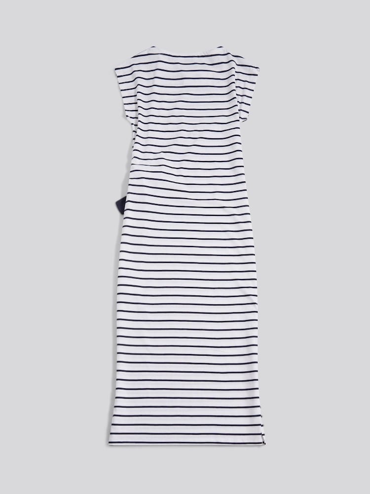 U.S. Polo Assn. Stripe Tie Detail Midi Dress - Bild 2 von 3