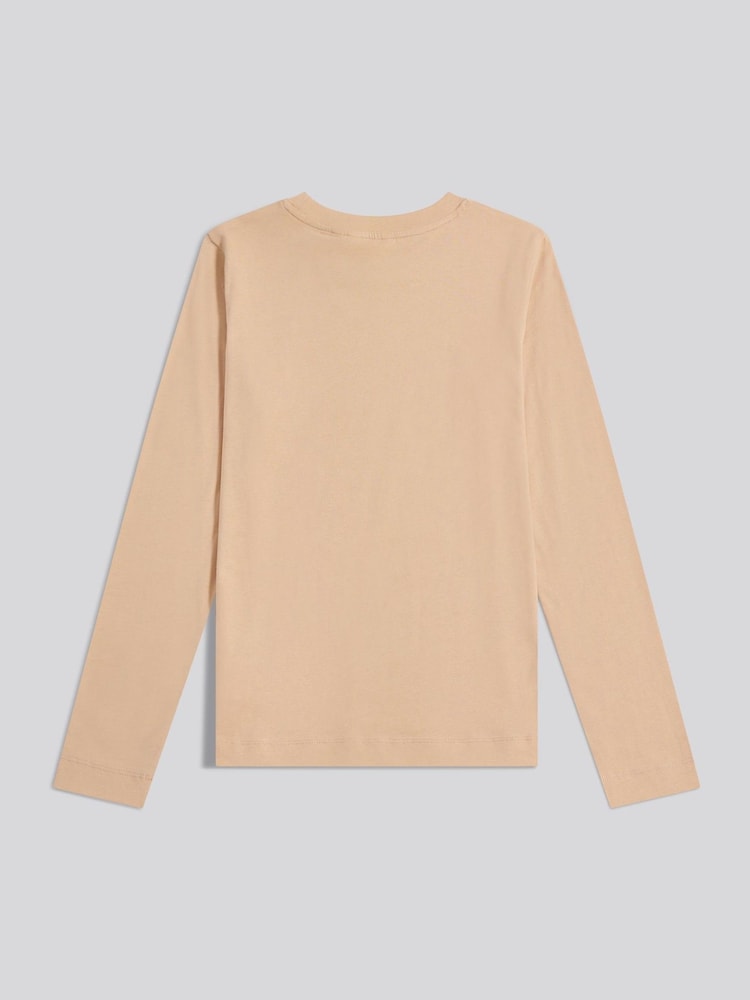 U.S. Polo Assn Natural Double Horsemen Long Sleeve T-Shirt - Image 2 of 3