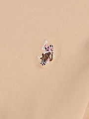 U.S. Polo Assn Natural Double Horsemen Long Sleeve T-Shirt - Image 3 of 3