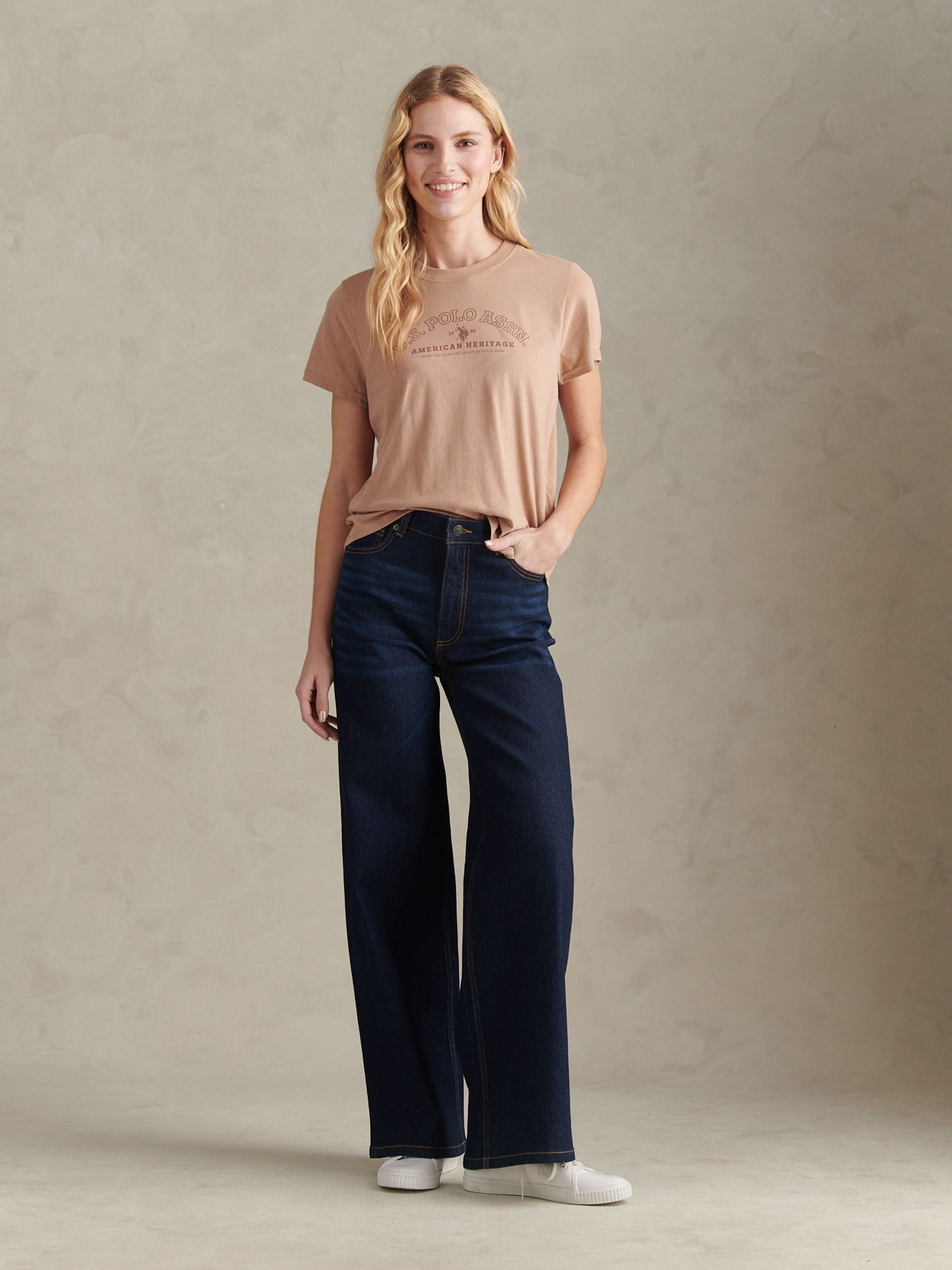 Buy U.S. Polo Assn. Blue Wide Fit Jeans from Next USA