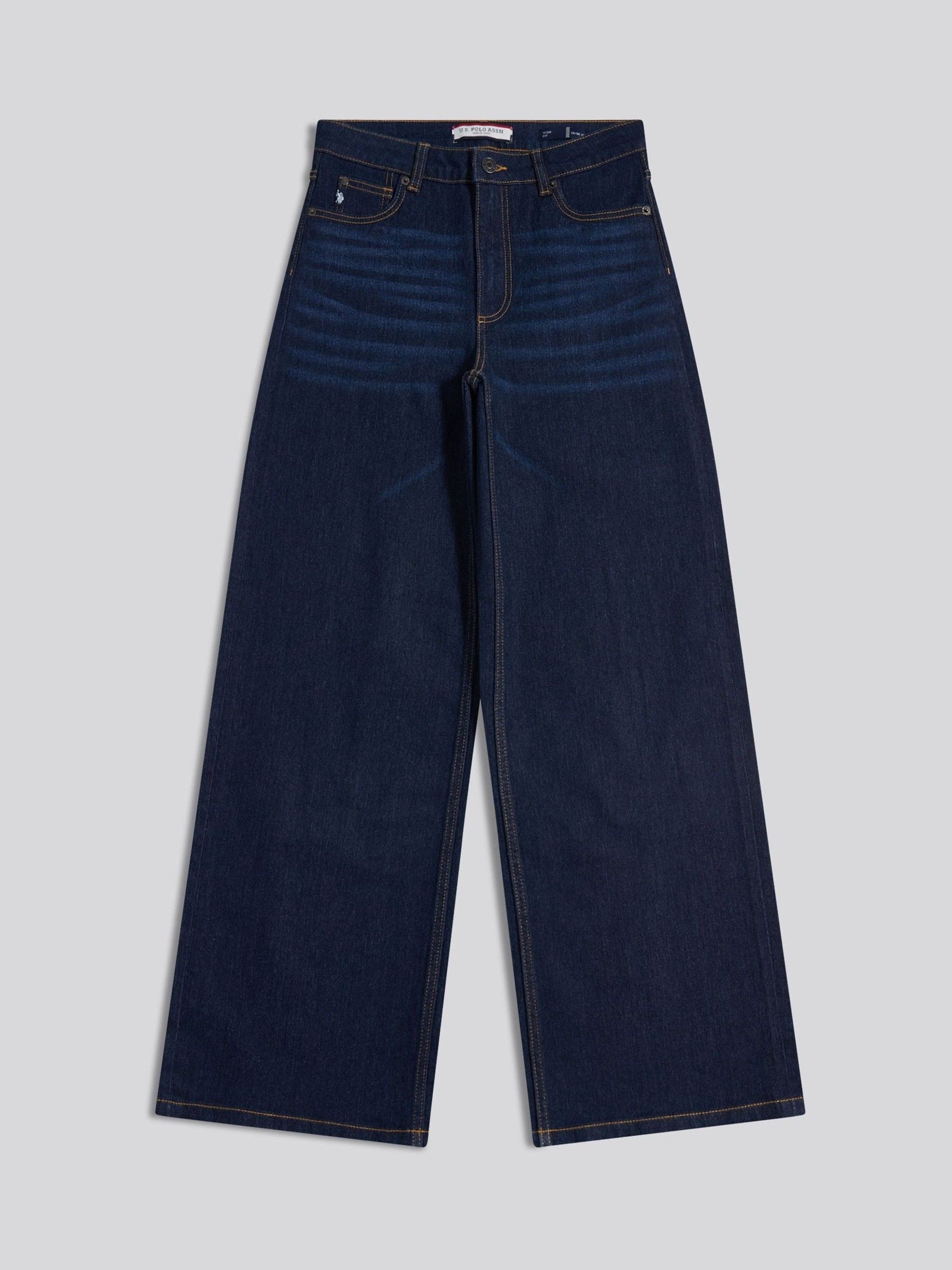 Buy U.S. Polo Assn. Blue Wide Fit Jeans from Next USA