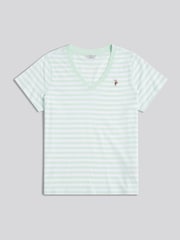 U.S. Polo Assn. Green Stripe V-Neck T-Shirt - Image 5 of 7