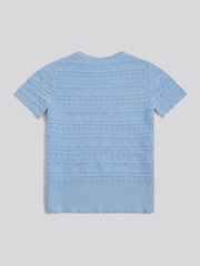 U.S. Polo Assn חולצת טי סרוגה בעיטור פוינטל - תמונה 6 מתוך 7