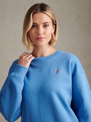 U.S. Polo Assn. Blue Double Horsemen Crew Neck Sweatshirt - Image 2 of 8