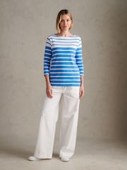 U.S. Polo Assn. Blue Gradient Stripe Boatneck T-Shirt - Image 3 of 7