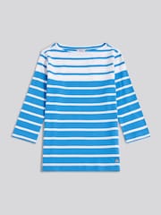 U.S. Polo Assn. Blue Gradient Stripe Boatneck T-Shirt - Image 5 of 7