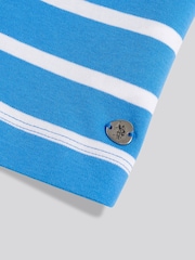U.S. Polo Assn. Blue Gradient Stripe Boatneck T-Shirt - Image 7 of 7