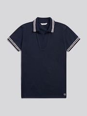 U.S. Polo Assn. Blue Tipped Stretch Pique Polo Shirt - Image 5 of 7