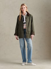 אפור - U.S. Polo Assn Waxed Cotton Short Parka - תמונה 6 מתוך 11