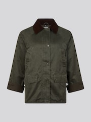 אפור - U.S. Polo Assn Waxed Cotton Short Parka - תמונה 7 מתוך 11