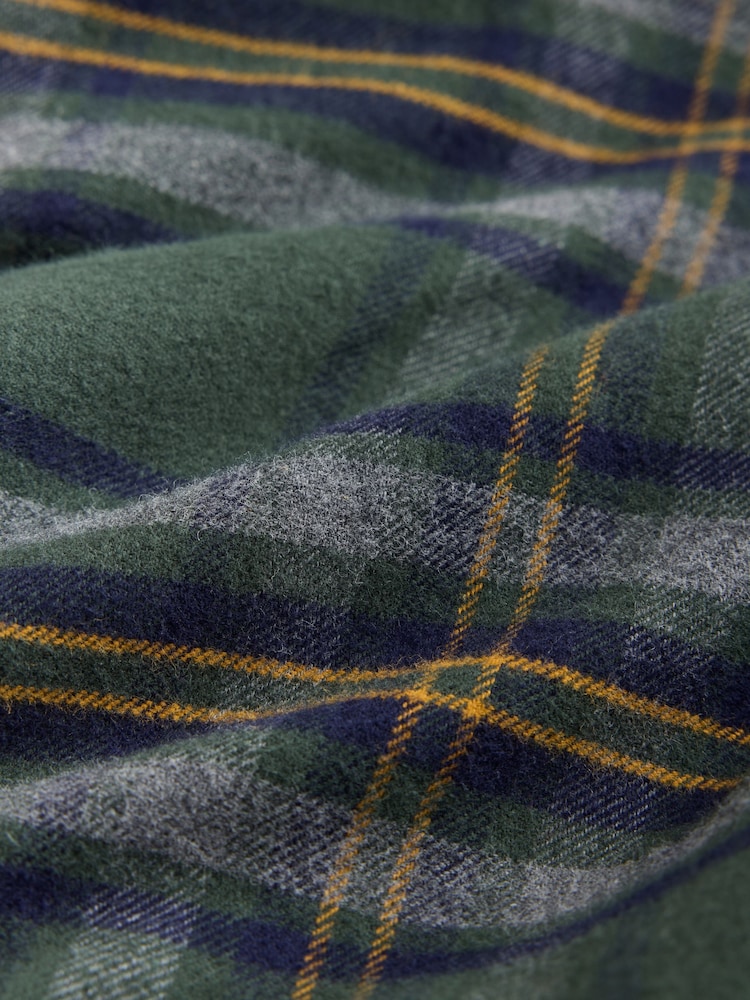 Green Check Borg Lined Dressing Gown - Image 8 of 8 Green Check Borg Lined Dressing Gown - Image 8 of 8