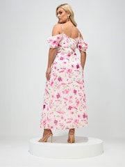 Rosa - Yours Curve London Schulterfreies Maxikleid - Bild 3 von 5