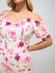 Rosa - Yours Curve London Schulterfreies Maxikleid - Bild 4 von 5