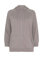 Yours Curve Purple Essential Zip Through Hoodie - Image 6 of 6