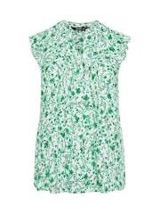 Yours Curve Green Pintuck Blouse - Image 5 of 5