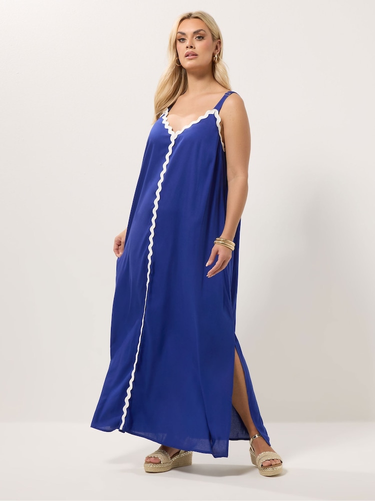 Yours Curve Contrast Maxi Dress - Image 2 of 5