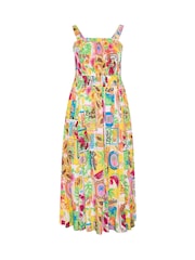 Yours Curve White Strappy Channel Waist Midaxi Dress - Image 6 of 6