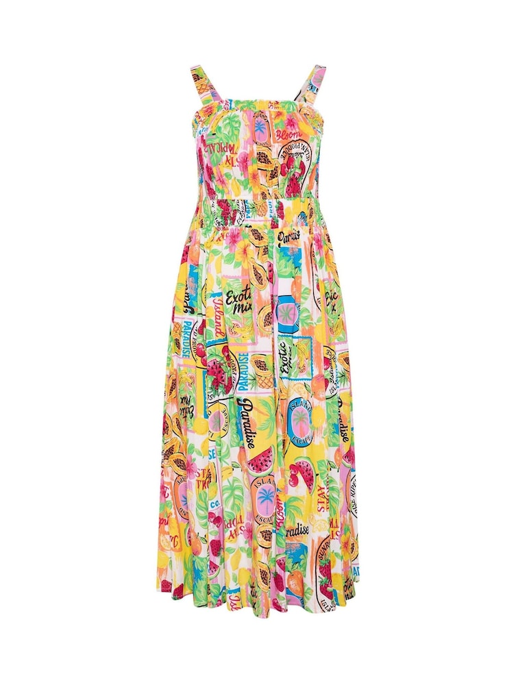 Yours Curve White Strappy Channel Waist Midaxi Dress - Image 6 of 6