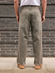 Washed Brown Baggy Fit Jeans - Image 3 of 6