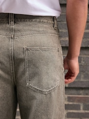 Washed Brown Baggy Fit Jeans - Image 4 of 6