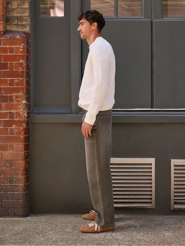 Washed Brown Baggy Fit Jeans - Image 6 of 6 Washed Brown Baggy Fit Jeans - Image 6 of 6