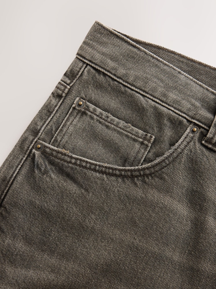 Washed Brown Baggy Fit Jeans - Image 9 of 9 Washed Brown Baggy Fit Jeans - Image 9 of 9