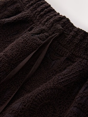 Chocolate Brown Crochet Tie Waist Shorts - Image 6 of 7