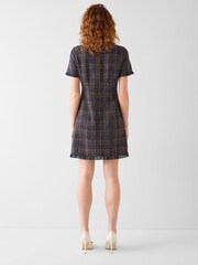 LK Bennett Blue Alba Fringe Detail Tweed Dress - Image 2 of 3