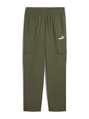 Puma Green Essentials No. 1 Logo Woven Cargo Trousers - Image 1 of 2