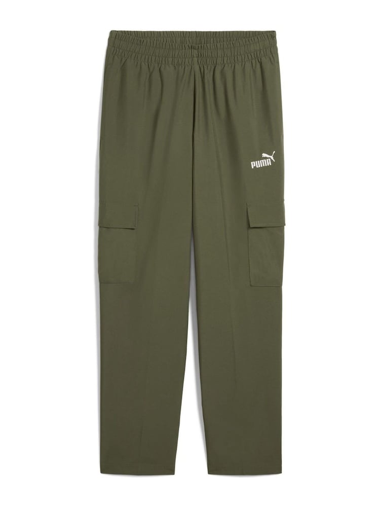 Puma Green Essentials No. 1 Logo Woven Cargo Trousers - Image 1 of 2