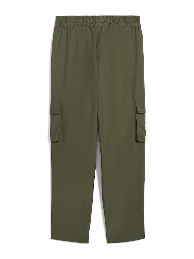 Puma Green Essentials No. 1 Logo Woven Cargo Trousers - Image 2 of 2