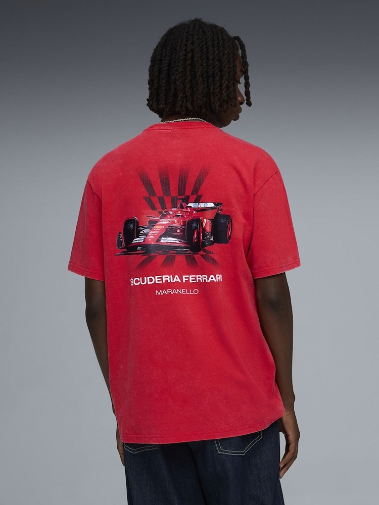 Puma Red Scuderia Ferrari Car Graphic T-Shirt - Image 2 of 5
