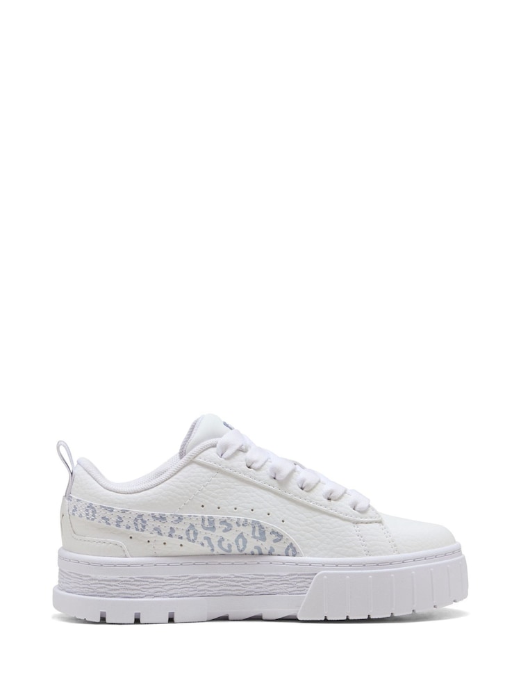 Puma White Mayze Wild Trainers - Image 2 of 6