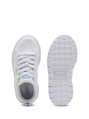 Puma White Mayze Wild Trainers - Image 4 of 6