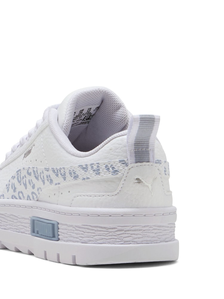 Puma White Mayze Wild Trainers - Image 6 of 6