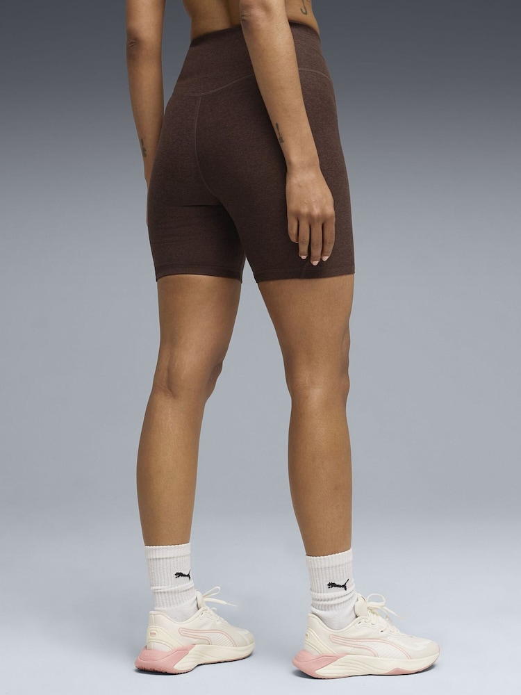 Puma Brown Cloudspun 6" Short Tights - Image 2 of 5 Puma Brown Cloudspun 6" Short Tights - Image 2 of 5