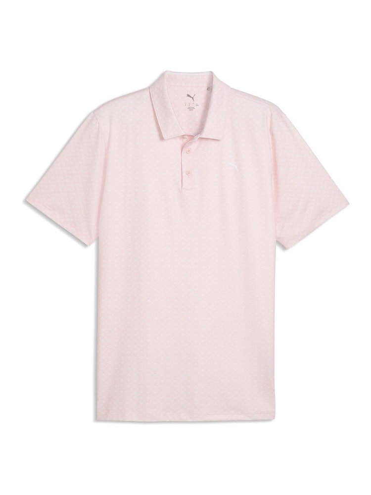Puma Pink Mattr Scallop Golf Polo Shirt - Image 1 of 2