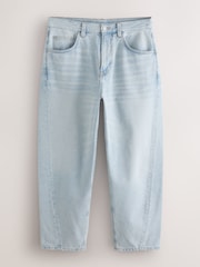 Light Blue Twisted Seam Barrel Fit Jeans - Image 7 of 11