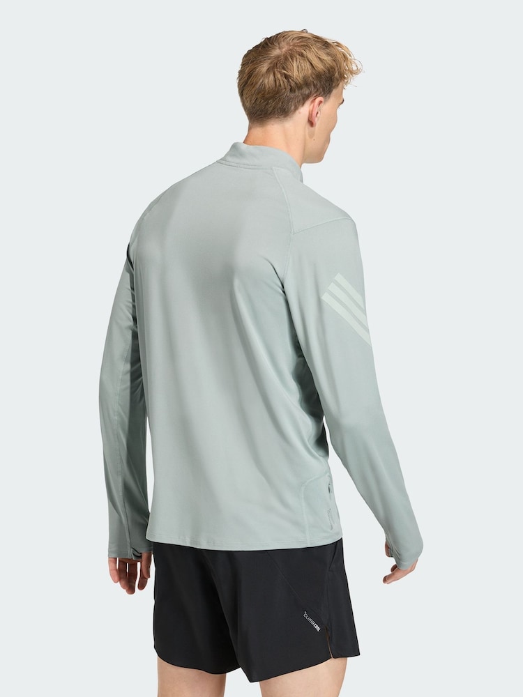 adidas Green adi365 Iconic 1/2 Zip Sweatshirt - Image 2 of 5